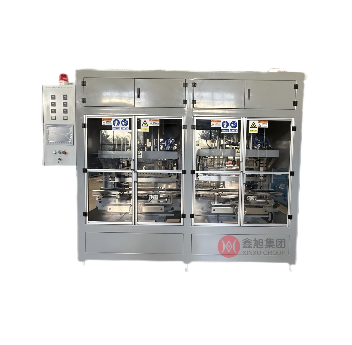 Fully automatic heat sealing machine with two work station